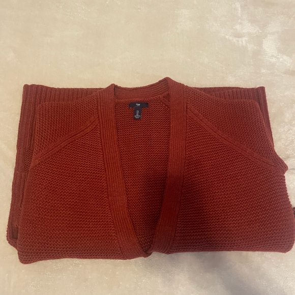 Gap orange cardigan size large - Picture 3 of 4